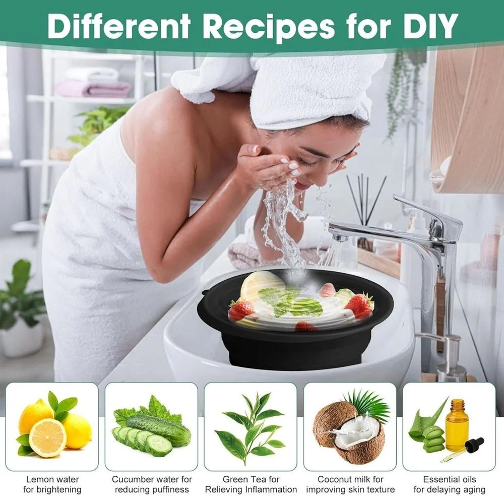 DIY Ice Facial Bowl – Silicone Cold Therapy Face Bath for Skin Tightening, Puffiness & Glow