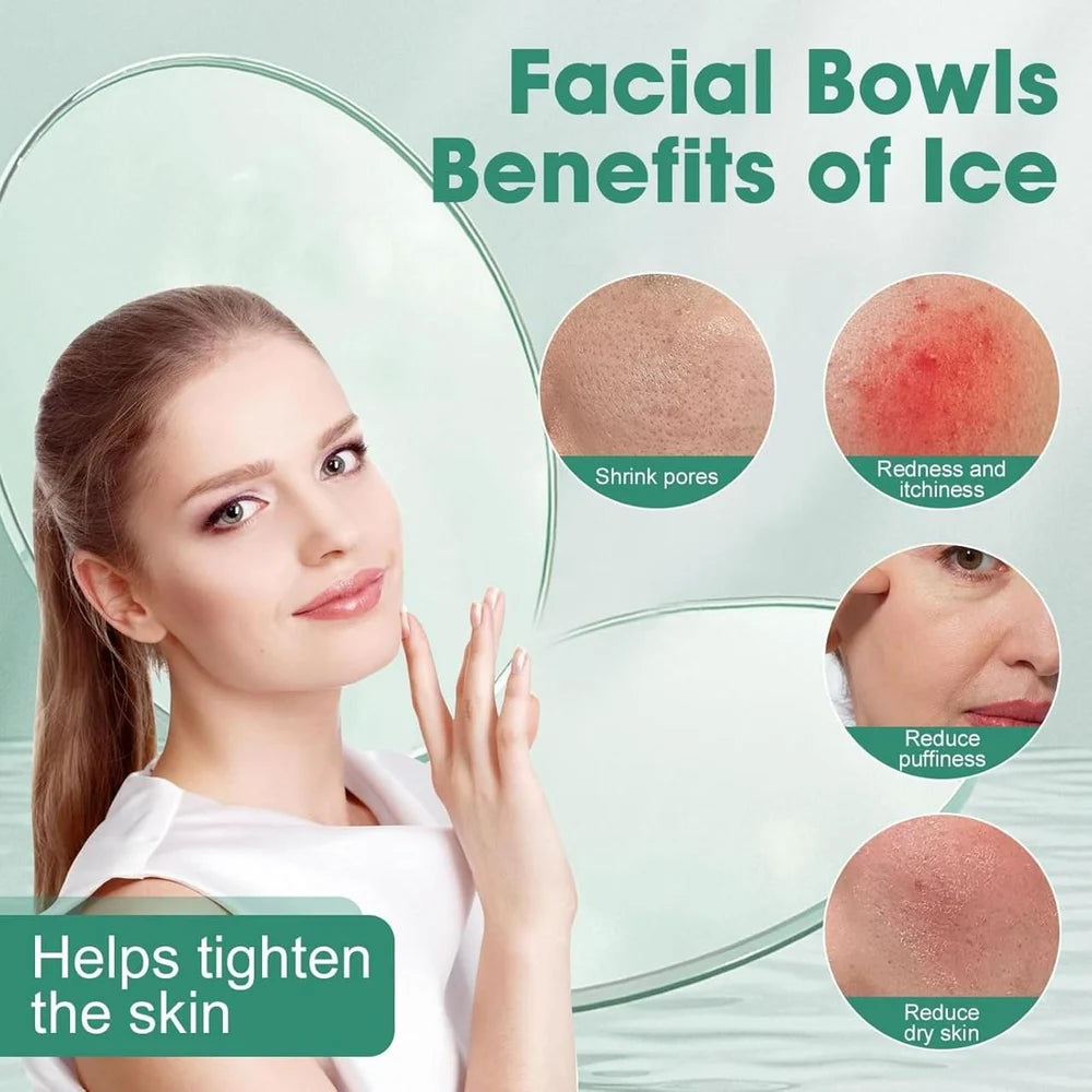 DIY Ice Facial Bowl – Silicone Cold Therapy Face Bath for Skin Tightening, Puffiness & Glow