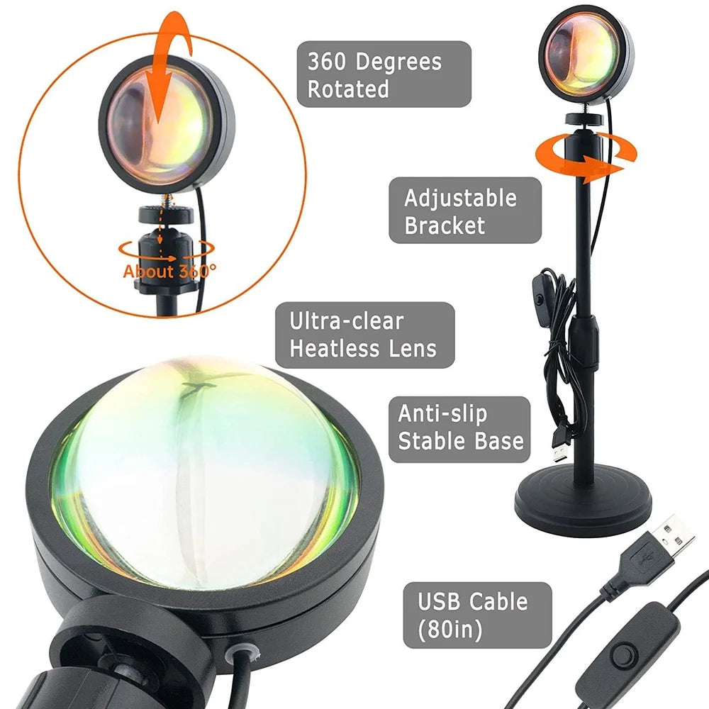 RGB 16-in-1 Sunset Lamp Projector