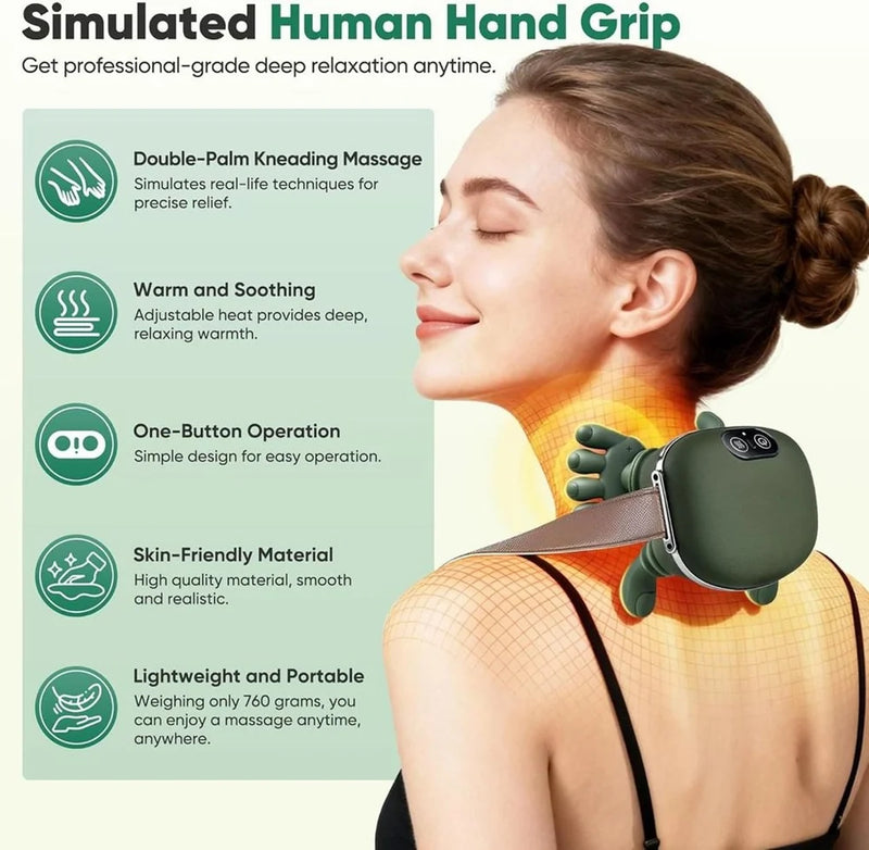 4D Smart Neck & Shoulder Massager with Heat Therapy