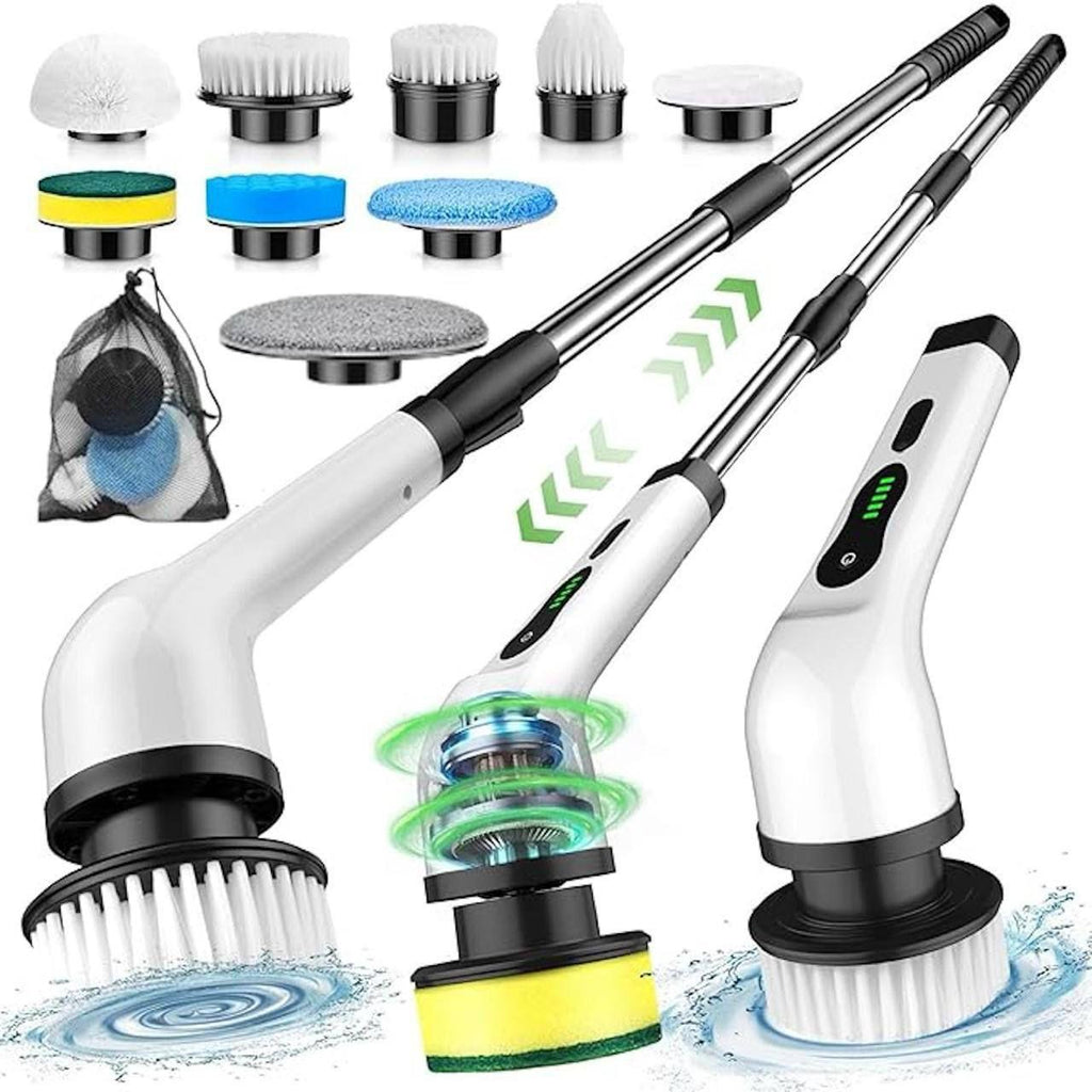 9-in-1 Electric Spin Scrubber Brush – Cordless Rechargeable Cleaning Brush with Extendable Handle