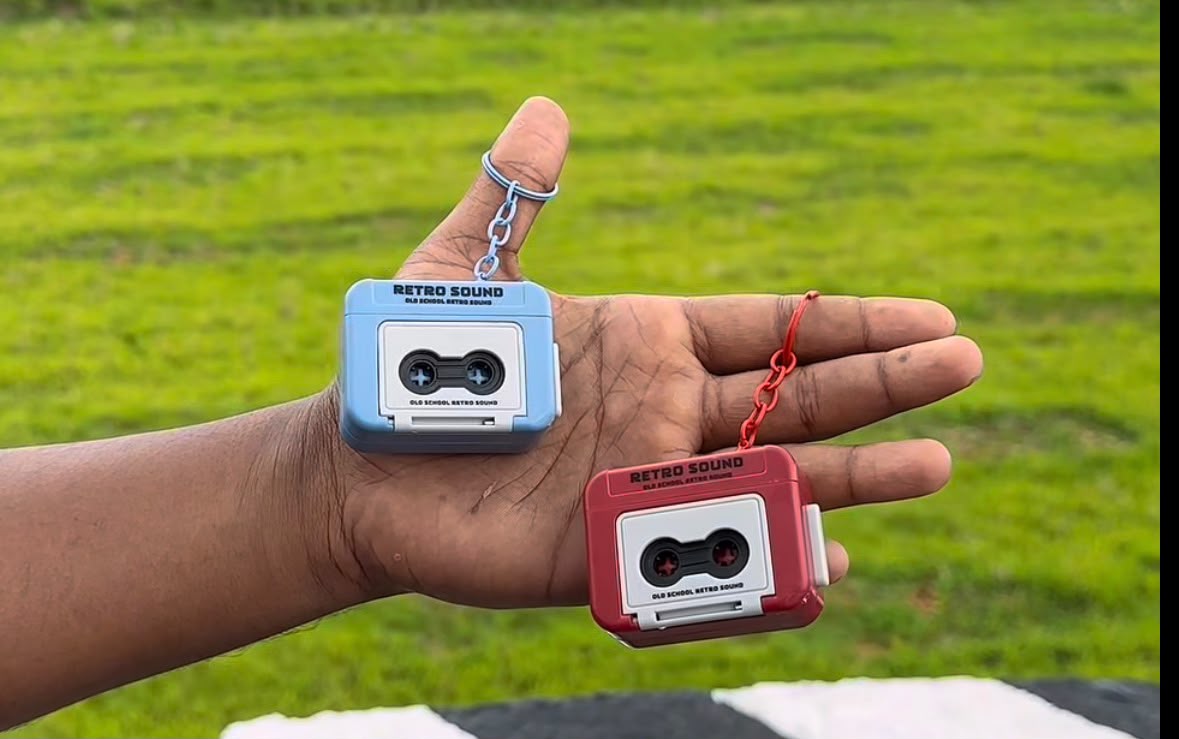 RetroSound™ Mini Cassette Bluetooth Speaker & Earbuds Case