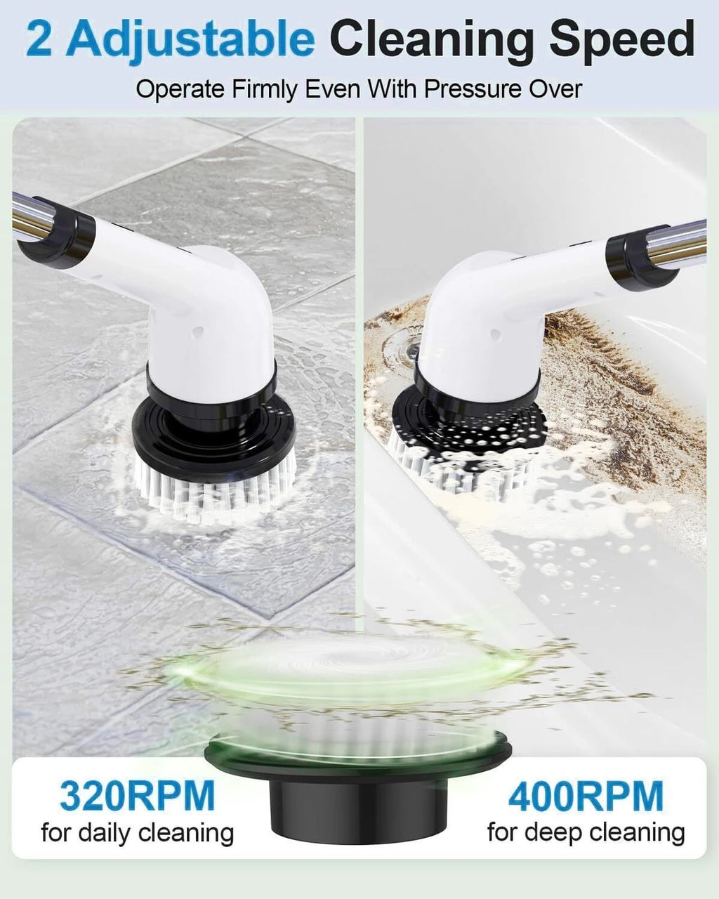9-in-1 Electric Spin Scrubber Brush – Cordless Rechargeable Cleaning Brush with Extendable Handle