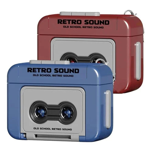 RetroSound™ Mini Cassette Bluetooth Speaker & Earbuds Case